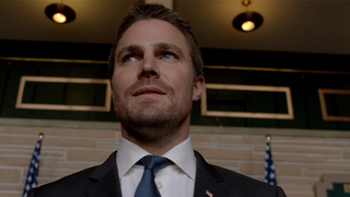 Stephen Amell Is the Reason <i>Arrow</i> Finally Got to Name Drop Batman This Season